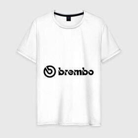 Мужская футболка хлопок с принтом Brembo , 100% хлопок | прямой крой, круглый вырез горловины, длина до линии бедер, слегка спущенное плечо. | brembo | брембо | колодки | тормоза | тормозные колодки | тюнинг