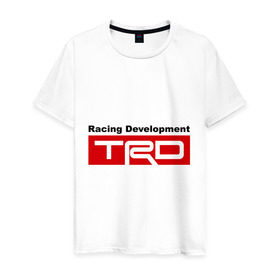 Мужская футболка хлопок с принтом TRD , 100% хлопок | прямой крой, круглый вырез горловины, длина до линии бедер, слегка спущенное плечо. | development | racing | racing development | toyota | toyota racing development | авто2012 | тойота