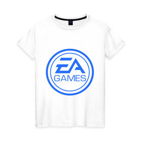 Женская футболка хлопок с принтом EA Games , 100% хлопок | прямой крой, круглый вырез горловины, длина до линии бедер, слегка спущенное плечо | arts | electronic | игра | компьютерная
