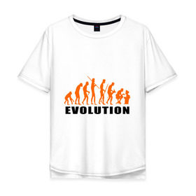 Мужская футболка хлопок Oversize с принтом Evolution to admin , 100% хлопок | свободный крой, круглый ворот, “спинка” длиннее передней части | Тематика изображения на принте: evolution | админ | комп | компьютер | люди | эволюция