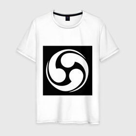 Мужская футболка хлопок с принтом Знак Дао , 100% хлопок | прямой крой, круглый вырез горловины, длина до линии бедер, слегка спущенное плечо. | tribal | даоссы | китайская философия | трайбл | узор