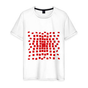 Мужская футболка хлопок с принтом Квадрат квадратов , 100% хлопок | прямой крой, круглый вырез горловины, длина до линии бедер, слегка спущенное плечо. | tribal | квадрат | квадраты | орнамент | трайбл | узор