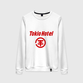 Женский свитшот хлопок с принтом Tokio Hotel , 100% хлопок | прямой крой, круглый вырез, на манжетах и по низу широкая трикотажная резинка  | 