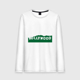 Мужской лонгслив хлопок с принтом Hollywood , 100% хлопок |  | Тематика изображения на принте: california | hollywood | los angeles | голивуд | голливуд