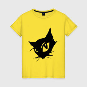 Женская футболка хлопок с принтом Киска , 100% хлопок | прямой крой, круглый вырез горловины, длина до линии бедер, слегка спущенное плечо | киса | киска | котенок | котик | кошка