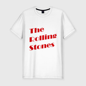 Мужская футболка премиум с принтом The Rolling Stones , 92% хлопок, 8% лайкра | приталенный силуэт, круглый вырез ворота, длина до линии бедра, короткий рукав | rolling stones