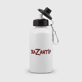 Бутылка спортивная с принтом KaZantip , металл | емкость — 500 мл, в комплекте две пластиковые крышки и карабин для крепления | kazantip | казан | казантип | фестиваль