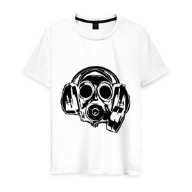 Мужская футболка хлопок с принтом Toxic DJ , 100% хлопок | прямой крой, круглый вырез горловины, длина до линии бедер, слегка спущенное плечо. | deejay | dj | toxic | диджей | противогаз | токсик