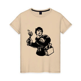 Женская футболка хлопок с принтом Повстанец , 100% хлопок | прямой крой, круглый вырез горловины, длина до линии бедер, слегка спущенное плечо | анархия | бунт | восстание | граффити | коктейль молотова | повстанец
