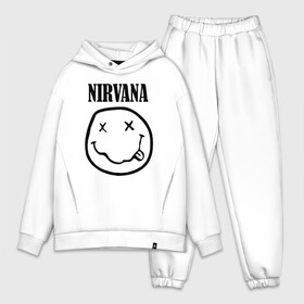 Мужской костюм хлопок OVERSIZE с принтом Nirvana ,  |  | cobain | media | nirvana | rock | smells like teen spirit | toplanding | кобейн | нирвана | рок