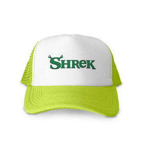 Кепка тракер с сеткой с принтом Shrek , трикотажное полотно; задняя часть — сетка | длинный козырек, универсальный размер, пластиковая застежка | shrek | шрек