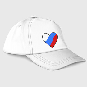 Бейсболка с принтом Российское сердце , 100% хлопок | классический козырек, металлическая застежка-регулятор размера | политические | российское | российское сердце | россия | рф