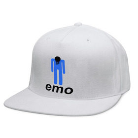 Кепка снепбек с прямым козырьком с принтом Эмо (3) , хлопок 100% |  | emo | субкультуры | эмо