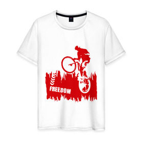Мужская футболка хлопок с принтом Велосипед , 100% хлопок | прямой крой, круглый вырез горловины, длина до линии бедер, слегка спущенное плечо. | streeet | xtream | велик | вело | велосипед | стрит | экстрим
