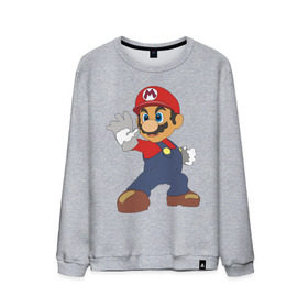 Мужской свитшот хлопок с принтом Super Mario (1) , 100% хлопок |  | nintendo | марио | нинтендо