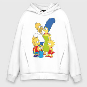 Мужское худи Oversize хлопок с принтом The Simpsons (2) , френч-терри — 70% хлопок, 30% полиэстер. Мягкий теплый начес внутри —100% хлопок | боковые карманы, эластичные манжеты и нижняя кромка, капюшон на магнитной кнопке | гомер