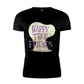 Мужская футболка премиум с принтом Happy tree friend , 92% хлопок, 8% лайкра | приталенный силуэт, круглый вырез ворота, длина до линии бедра, короткий рукав | happy tree friends