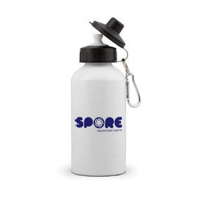 Бутылка спортивная с принтом Spore , металл | емкость — 500 мл, в комплекте две пластиковые крышки и карабин для крепления | игра | игры | лаборатория существ | спор