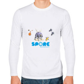Мужской лонгслив хлопок с принтом Spore (3) , 100% хлопок |  | игры | лаборатория существ | спор