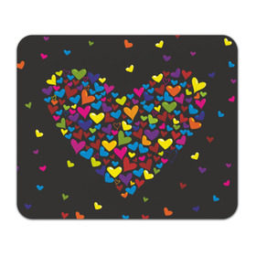 Коврик прямоугольный с принтом Сердечки , натуральный каучук | размер 230 х 185 мм; запечатка лицевой стороны | love | любовь | сердечко | сердце