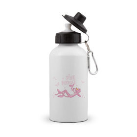Бутылка спортивная с принтом Pink panther , металл | емкость — 500 мл, в комплекте две пластиковые крышки и карабин для крепления | Тематика изображения на принте: pink panther | розовая пантера