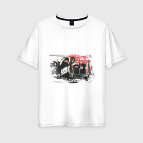 Женская футболка хлопок Oversize с принтом Tokio Hotel (3) , 100% хлопок | свободный крой, круглый ворот, спущенный рукав, длина до линии бедер
 | tokio hotel