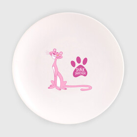 Тарелка 3D с принтом Розовая Пантера , фарфор | диаметр - 210 мм
диаметр для нанесения принта - 120 мм | Тематика изображения на принте: pink panther | розовая пантера