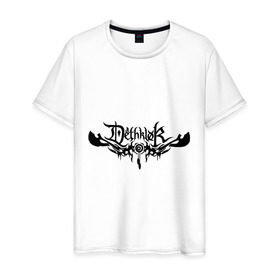 Мужская футболка хлопок с принтом Dethklok (4) , 100% хлопок | прямой крой, круглый вырез горловины, длина до линии бедер, слегка спущенное плечо. | dethklok | metall | rock | метал | металл | рок