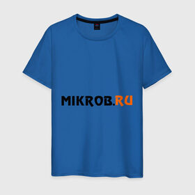 Мужская футболка хлопок с принтом Mikrob.ru , 100% хлопок | прямой крой, круглый вырез горловины, длина до линии бедер, слегка спущенное плечо. | auto | mikrob.ru | авто | автомобильные | знаки | машины | микроб.ру