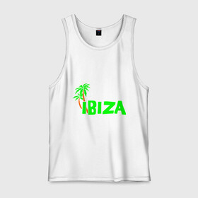 Мужская майка хлопок с принтом Ibiza , 100% хлопок |  | Тематика изображения на принте: ibiza | ибица | пальмы | фестиваль