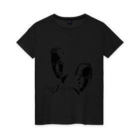 Женская футболка хлопок с принтом Секретные материалы , 100% хлопок | прямой крой, круглый вырез горловины, длина до линии бедер, слегка спущенное плечо | x files | малдкр | секретные материалы | скалли