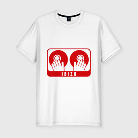 Мужская футболка премиум с принтом Ibiza (7) , 92% хлопок, 8% лайкра | приталенный силуэт, круглый вырез ворота, длина до линии бедра, короткий рукав | ibiza | вертушка | вертушки | диджей | ибица | пластинка | фестиваль | электронная музыка