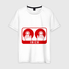 Мужская футболка хлопок с принтом Ibiza (7) , 100% хлопок | прямой крой, круглый вырез горловины, длина до линии бедер, слегка спущенное плечо. | ibiza | вертушка | вертушки | диджей | ибица | пластинка | фестиваль | электронная музыка