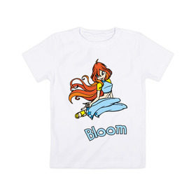 Детская футболка хлопок с принтом WinX bloom , 100% хлопок | круглый вырез горловины, полуприлегающий силуэт, длина до линии бедер | bloom | winx | винкс