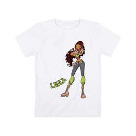 Детская футболка хлопок с принтом winX layla , 100% хлопок | круглый вырез горловины, полуприлегающий силуэт, длина до линии бедер | winx | девочкам