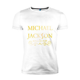 Мужская футболка премиум с принтом Michael Jackson (1) , 92% хлопок, 8% лайкра | приталенный силуэт, круглый вырез ворота, длина до линии бедра, короткий рукав | 