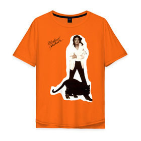 Мужская футболка хлопок Oversize с принтом Michael Jackson (2) , 100% хлопок | свободный крой, круглый ворот, “спинка” длиннее передней части | jackson | michael | mj | pop | джексон | майкл | майкл джексон | поп
