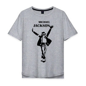 Мужская футболка хлопок Oversize с принтом Michael Jackson (3) , 100% хлопок | свободный крой, круглый ворот, “спинка” длиннее передней части | 