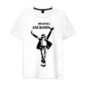 Мужская футболка хлопок с принтом Michael Jackson (3) , 100% хлопок | прямой крой, круглый вырез горловины, длина до линии бедер, слегка спущенное плечо. | 