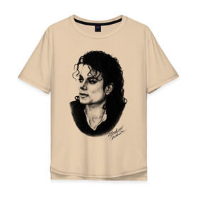 Мужская футболка хлопок Oversize с принтом Michael Jackson (6) , 100% хлопок | свободный крой, круглый ворот, “спинка” длиннее передней части | jackson | michael | pop | джексон | майкл | майкл джексон | поп