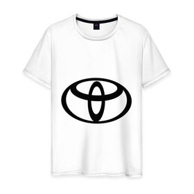 Мужская футболка хлопок с принтом Toyota (2) , 100% хлопок | прямой крой, круглый вырез горловины, длина до линии бедер, слегка спущенное плечо. | toyota | авто | автобренды | автомобиль | машинки | машины | тачки | тойота
