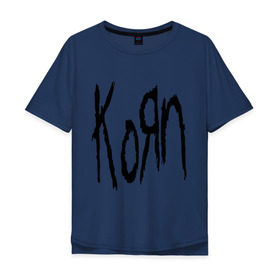 Мужская футболка хлопок Oversize с принтом Korn , 100% хлопок | свободный крой, круглый ворот, “спинка” длиннее передней части | korn | metal | rock | корн | логотип | метал | музыка | рок | рок группа | рок группы