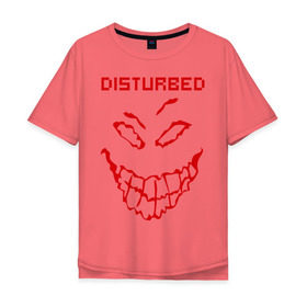 Мужская футболка хлопок Oversize с принтом Disturbed , 100% хлопок | свободный крой, круглый ворот, “спинка” длиннее передней части | disturbed