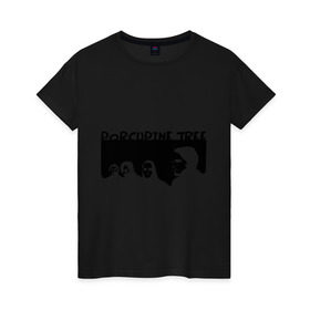 Женская футболка хлопок с принтом Porcupine Tree , 100% хлопок | прямой крой, круглый вырез горловины, длина до линии бедер, слегка спущенное плечо | metal | porcupine tree | rock | логотип | метал | музыка | рок | рок группа | рок группы