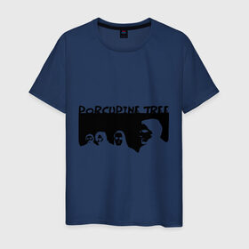 Мужская футболка хлопок с принтом Porcupine Tree , 100% хлопок | прямой крой, круглый вырез горловины, длина до линии бедер, слегка спущенное плечо. | metal | porcupine tree | rock | логотип | метал | музыка | рок | рок группа | рок группы