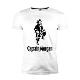Мужская футболка премиум с принтом Capitan Morgan , 92% хлопок, 8% лайкра | приталенный силуэт, круглый вырез ворота, длина до линии бедра, короткий рукав | capitan morgan | бар | бармен | капитан морган