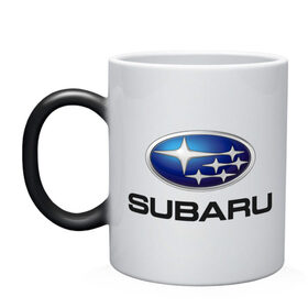 Кружка хамелеон с принтом Subaru , керамика | меняет цвет при нагревании, емкость 330 мл | subaru | авто | бренд | логотип | машина | субара | субару