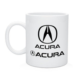 Кружка с принтом Acura , керамика | объем — 330 мл, диаметр — 80 мм. Принт наносится на бока кружки, можно сделать два разных изображения | auto | авто | автомобильные | знаки | машины