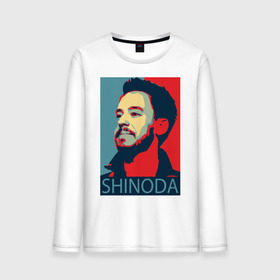 Мужской лонгслив хлопок с принтом Mike Shinoda , 100% хлопок |  | linkin park | mike shinoda | rock | shinoda | линкин парк | рок