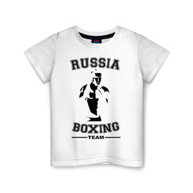 Детская футболка хлопок с принтом Бокс , 100% хлопок | круглый вырез горловины, полуприлегающий силуэт, длина до линии бедер | кикбоксинг